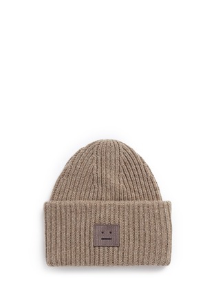 Main View - Click To Enlarge - ACNE STUDIOS - Emoticon patch wool beanie