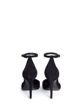 Back View - Click To Enlarge - ALEXANDER WANG - 'Kim' metal ring d'Orsay suede pumps