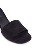 Detail View - Click To Enlarge - ALEXANDER WANG - 'Lou' cutout heel suede slide sandals