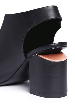 Detail View - Click To Enlarge - ALEXANDER WANG - 'Nadia' cutout heel leather sandal booties