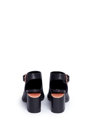 Back View - Click To Enlarge - ALEXANDER WANG - 'Nadia' cutout heel leather sandal booties