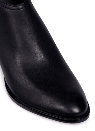 Detail View - Click To Enlarge - ALEXANDER WANG - 'Kori' cutout mirror metal heel leather Oxfords