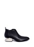 Main View - Click To Enlarge - ALEXANDER WANG - 'Kori' cutout mirror metal heel leather Oxfords