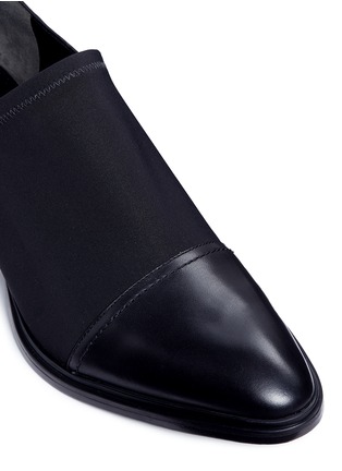 Detail View - Click To Enlarge - ALEXANDER WANG - 'Kori' cutout heel neoprene and leather slip-on Oxfords
