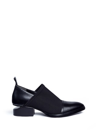 Main View - Click To Enlarge - ALEXANDER WANG - 'Kori' cutout heel neoprene and leather slip-on Oxfords
