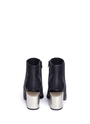 Back View - Click To Enlarge - ALEXANDER WANG - 'Gabi' metal heel leather boots