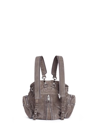 Detail View - Click To Enlarge - ALEXANDER WANG - 'Mini Marti' nubuck leather three-way backpack