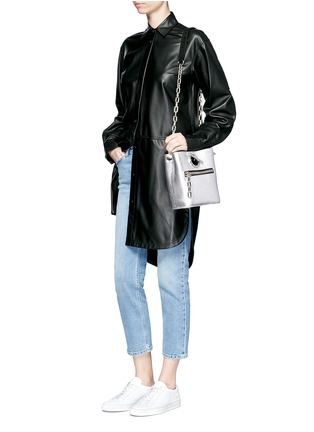 Figure View - Click To Enlarge - ALEXANDER WANG - 'Riot' leather chain bucket bag