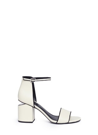 Main View - Click To Enlarge - ALEXANDER WANG - 'Abby' chunky cutout heel leather sandals