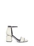 Main View - Click To Enlarge - ALEXANDER WANG - 'Abby' chunky cutout heel leather sandals