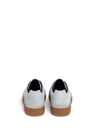 Back View - Click To Enlarge - ALEXANDER WANG - 'Eden Low' washed denim platform sneakers