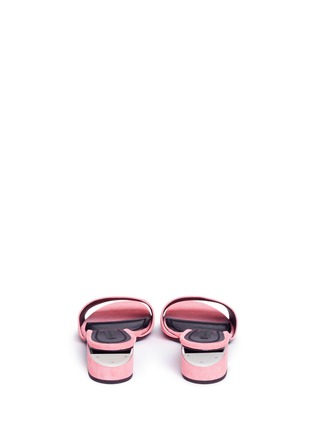 Back View - Click To Enlarge - ALEXANDER WANG - 'Lou' cutout heel suede slide sandals
