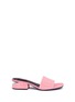 Main View - Click To Enlarge - ALEXANDER WANG - 'Lou' cutout heel suede slide sandals