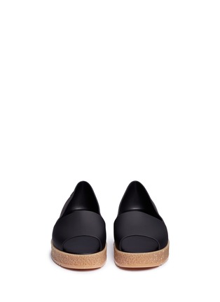Front View - Click To Enlarge - MELISSA - 'Puzzle Ad' rubber platform open toe slip-ons