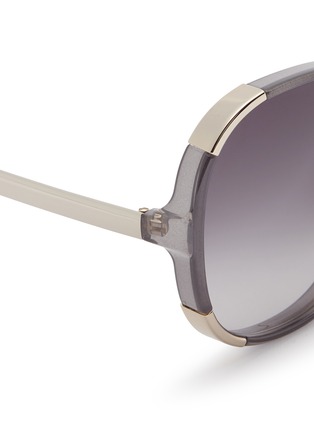 Detail View - Click To Enlarge - CHLOÉ - 'Myrte' panelled metal acetate square sunglasses