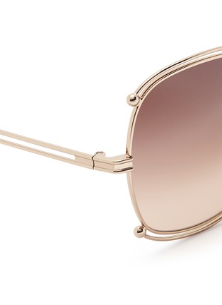Detail View - Click To Enlarge - CHLOÉ - Cutout metal square sunglasses