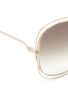 Detail View - Click To Enlarge - CHLOÉ - 'Carlina' overlap wire rim oversized square sunglasses