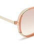 Detail View - Click To Enlarge - CHLOÉ - 'Myrte' metal inset acetate square sunglasses