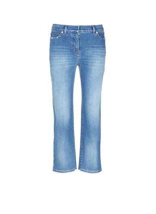 Main View - Click To Enlarge - VALENTINO GARAVANI - 'Rockstud Untitled 06' cropped straight jeans