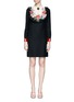 Main View - Click To Enlarge - GUCCI - Jewelled floral embroidered bib panel dress
