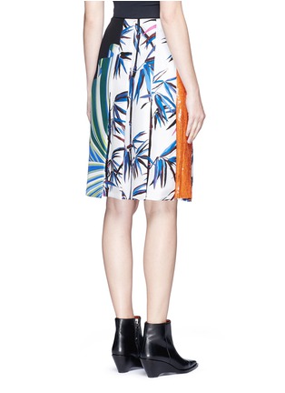 Back View - Click To Enlarge - EMILIO PUCCI - 'Vortici' mixed print sequin silk pleated skirt