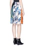 Back View - Click To Enlarge - EMILIO PUCCI - 'Vortici' mixed print sequin silk pleated skirt