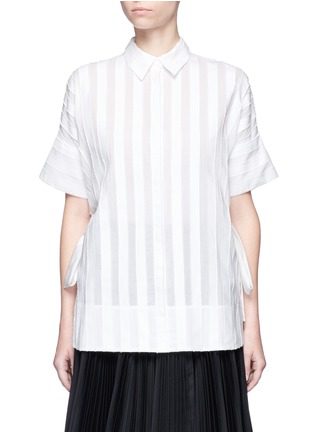 Main View - Click To Enlarge - EMILIO PUCCI - Fil coupé stripe cotton-silk shirt