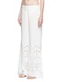 Front View - Click To Enlarge - VIX - 'Ninfa' cutwork embroidery beach pants