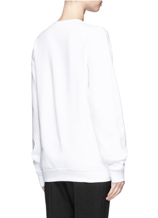 Back View - Click To Enlarge - DOUBLE TROUBLE - 'Girl Gang' embroidered fleece sweatshirt