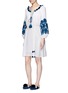 Figure View - Click To Enlarge - FIGUE - 'Coco' tassel pompom floral embroidered dress