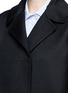 Detail View - Click To Enlarge - VALENTINO GARAVANI - Knit collar trim virgin wool-cashmere coat