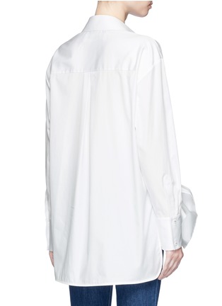 Back View - Click To Enlarge - VICTORIA, VICTORIA BECKHAM - Oversized bow cotton poplin shirt
