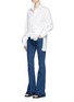 Figure View - Click To Enlarge - VICTORIA, VICTORIA BECKHAM - Oversized bow cotton poplin shirt
