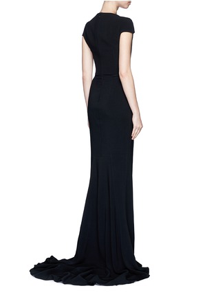 Back View - Click To Enlarge - STELLA MCCARTNEY - Built-in bustier stretch cady gown