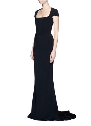 Front View - Click To Enlarge - STELLA MCCARTNEY - Built-in bustier stretch cady gown