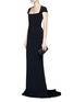 Figure View - Click To Enlarge - STELLA MCCARTNEY - Built-in bustier stretch cady gown