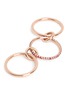 Detail View - Click To Enlarge - SPINELLI KILCOLLIN - 'Sonny Pink' sapphire 18k rose gold three link ring