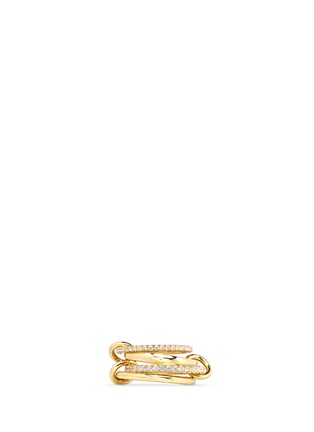Main View - Click To Enlarge - SPINELLI KILCOLLIN - 'Polaris' diamond 18k gold four link ring