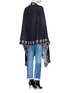 Back View - Click To Enlarge - ALEXANDER MCQUEEN - Skull intarsia cashmere knit cape