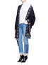 Figure View - Click To Enlarge - ALEXANDER MCQUEEN - Skull intarsia cashmere knit cape