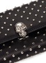 Detail View - Click To Enlarge - ALEXANDER MCQUEEN - Skull charm stud leather French wallet