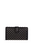 Back View - Click To Enlarge - ALEXANDER MCQUEEN - Skull charm stud leather French wallet