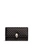 Main View - Click To Enlarge - ALEXANDER MCQUEEN - Skull charm stud leather French wallet