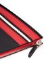Detail View - Click To Enlarge - ALEXANDER MCQUEEN - Stripe leather zip pouch