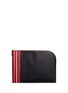 Main View - Click To Enlarge - ALEXANDER MCQUEEN - Stripe leather zip pouch