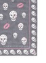 Detail View - Click To Enlarge - ALEXANDER MCQUEEN - 'Skull Kisses' logo lip print silk chiffon scarf