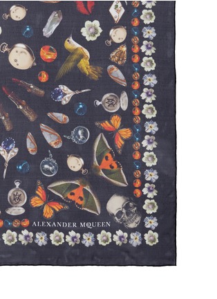 Detail View - Click To Enlarge - ALEXANDER MCQUEEN - 'Obsessions' butterfly silk chiffon scarf