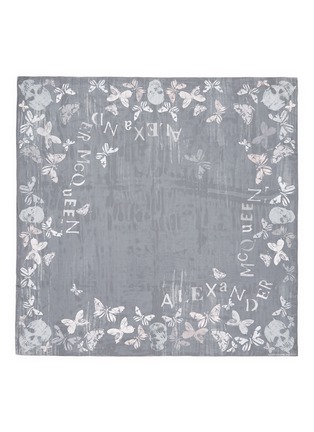 Main View - Click To Enlarge - ALEXANDER MCQUEEN - Bleach effect butterfly print silk chiffon scarf