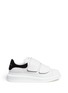 Main View - Click To Enlarge - ALEXANDER MCQUEEN - Chunky outsole suede trim leather sneakers