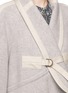 Detail View - Click To Enlarge - CHLOÉ - Wide sleeve cotton trim llama blend coat